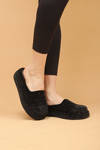 Nilsa Shoes Women's Stone Patterned Orthopedic Sole Slippers