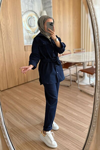 Ka Hijab Soft Suit - Navy Blue