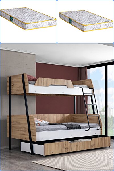 Setay Ranza, Alba Geniş Yavrulu Ranza, 120x200 cm - 90x200 cm - Ceviz-Beyaz +...