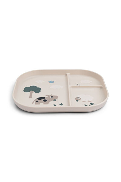 Done By Deer Foodie Tiny Farm Sand compartmentalized plate