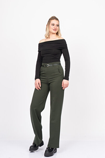 MissVina Addison Belted Fabric Pants 30323