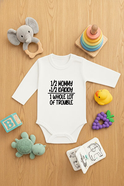 LORVEX Baby Bodysuit (with Snaps) Cute Bodysuit Trouble Printed