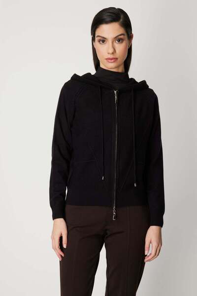 ON Hooded Zippered Sweater Cardigan