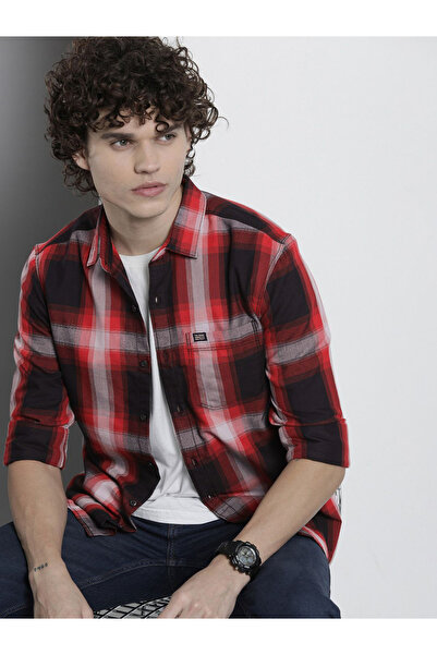 The Indian Garage Co By Styli Men Black Slim Fit Casual Shirt