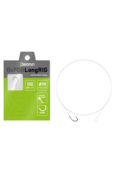 DELPHİN Fish-On-X FDR Longrig tied hooks 100cm 0.18mm 8 pcs size 10