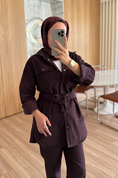 Ka Hijab Soft Takım - Mürdüm