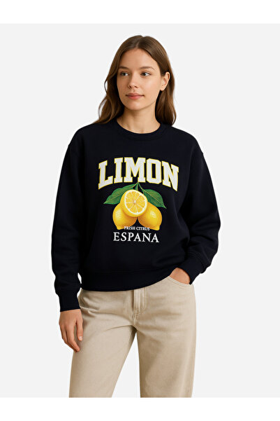 Victor and Jane By Styli Limon Espana Graphic Sweatshirt - 100% Cotton Fleece