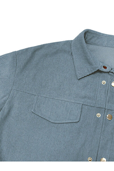 Take Two By Styli Women Corduroy Long Sleeve Shirt