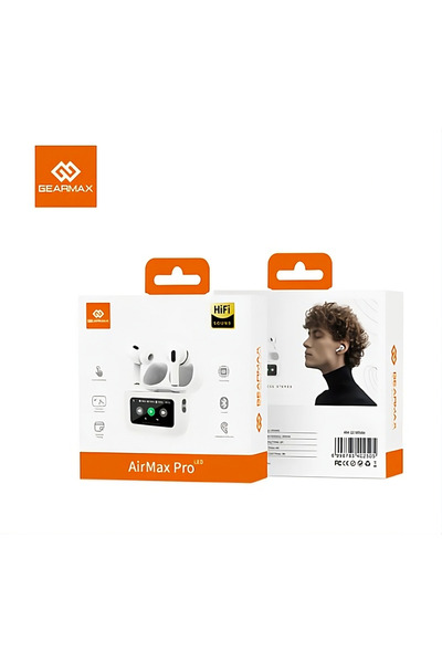 Gearmax AM-010 LED Wireless Earbuds, 24 Hours Playback Time, LED Indicator Lights, Hi-Fi Sound-White