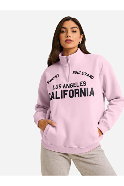 Victor and Jane By Styli Los Angeles Quarter-Zip Sweatshirt - 100% Cotton Fleece