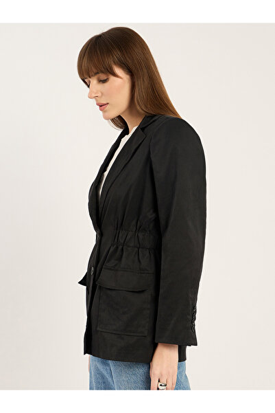 Femmella By Styli Women Black Cinched Waist Blazer