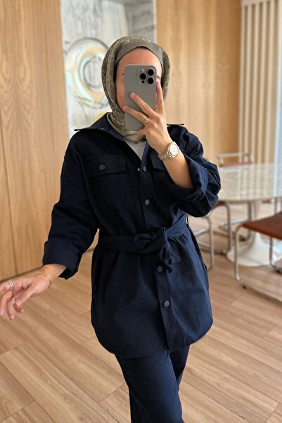 Ka Hijab Soft Suit - Navy Blue