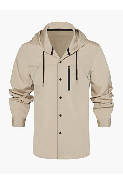 Take Two By Styli Men Solid Pocket Detail Long Sleeve Hooded Jacket