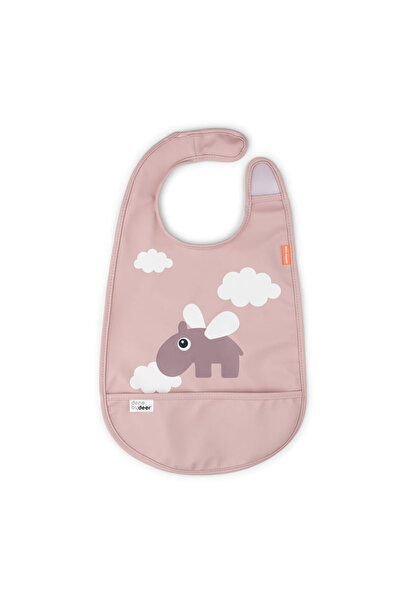 Done By Deer Happy Clouds Powder bib with hedgehog