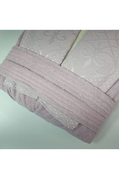 Reiashn Tyke robe set, off-white and mauve, 12 pieces