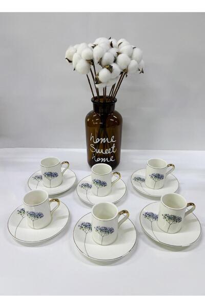 Altabi طقم قهوة بورسلين لـ 6 أشخاص |   تصميم خاص |   90 مل