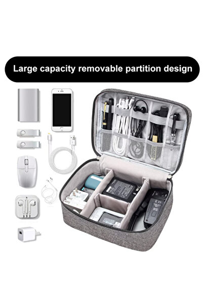 OEM Single-tier cable storage organizer for chargers, Grey