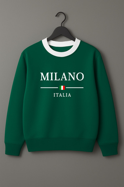 Revasser Unisex Kadın/Erkek MILANO Özel Tasarım Renkli Beyaz Yaka Oversize Bi...