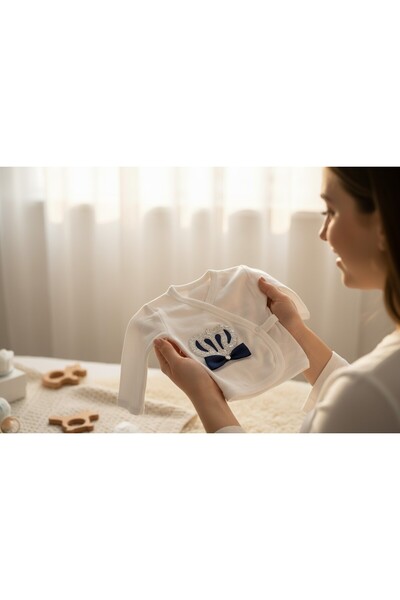 balbeybi Blue Crown Newborn Baby Hospital Release 5-Piece Boxed Set – 100% Co...