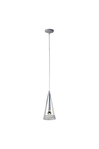 Progetto Casa LH 1045-SL Chandelier, metal & glass, satin+chrome, 80cm
