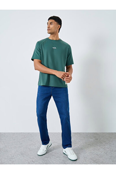 Styli Oversized Minimal Print Heavy Jersey T-Shirt