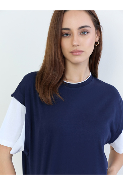 Styli Oversized Color Block T-Shirt