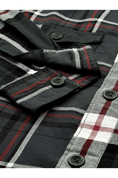 The Indian Garage Co By Styli Men Regular Fit Grey Checked Shirt