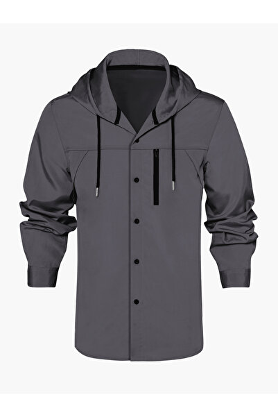 Take Two By Styli Men Solid Pocket Detail Long Sleeve Hooded Jacket