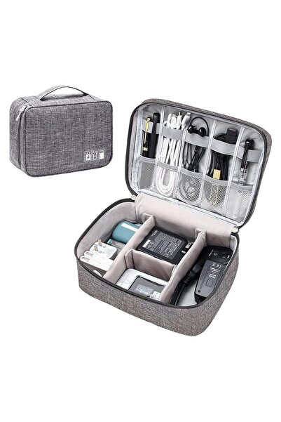 OEM Single-tier cable storage organizer for chargers, Grey
