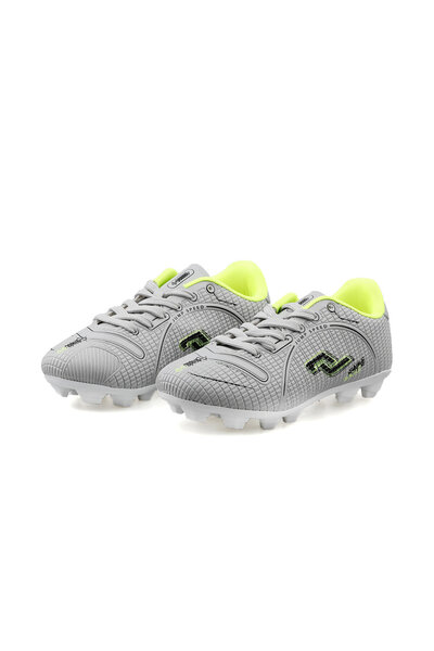 Jump 28223 F L.Grey Neon Green Navy Youth Grass Cleats