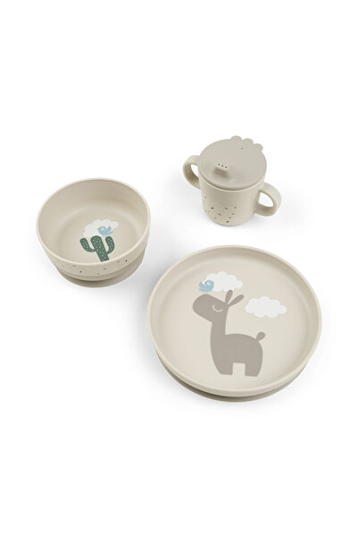 Done By Deer Set de farfurii cu ventuză Foodie Lalee Sand