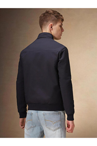 Dennis Lingo By Styli Men Mock Collar Solid Zip-Up Bomber Jacket