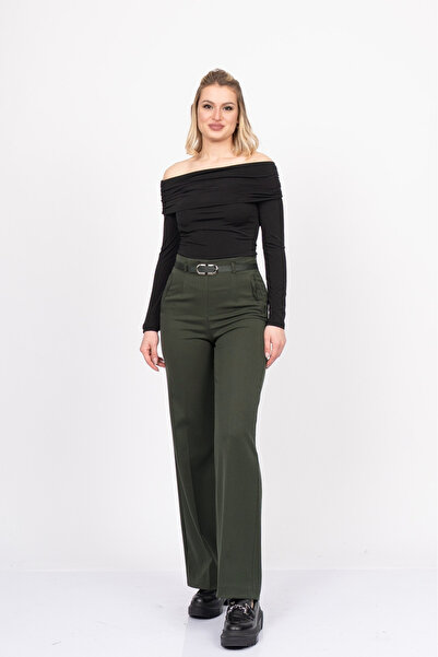 MissVina Addison Belted Fabric Pants 30323