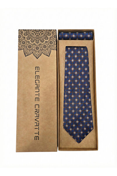 Elegante Cravatte Multi-Colored Custom Pattern Tie and Pocket Square - with Custom Box