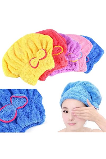 Generic Hair drying cap in the shape of a bow - bonnet (1 pack)