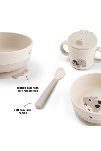 Done By Deer First meal set with suction cup Foodie Tiny Farm Sand