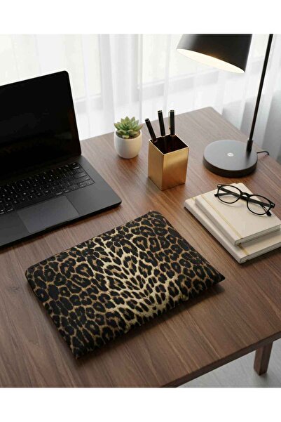 LUMIA ÇEYİZ Leopard Leptap Tablet Bag for 15.16 Inch