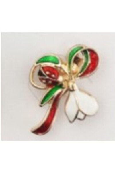 dng Set of 12 Martisor Brooches — Bow with Snowdrop and Ladybug