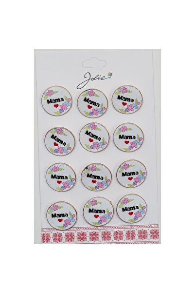 dng Set de 12 Broșe Mărțișor Primăvară - Mamă cu Inimă