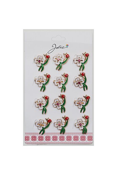 dng Set of 12 Martisor Brooches - Clover with Ladybug
