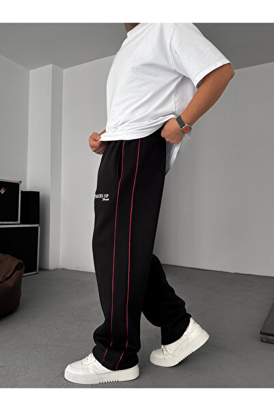 BYBASICMAN Trening brodat Black Traces TW-7086