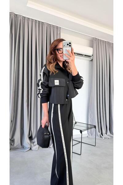 pelin yıldız butik Vintage Şerit Detaylı Pantolon