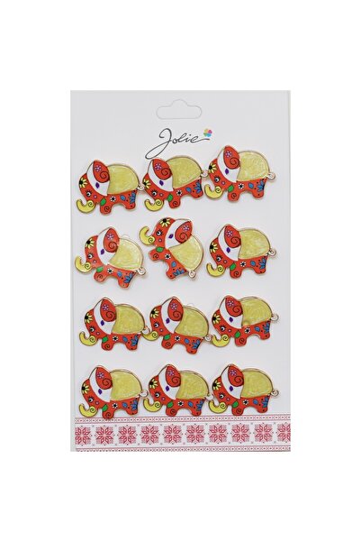 Flippy Σετ 12 Brose Martisor pentru Copii Elefant cu Model