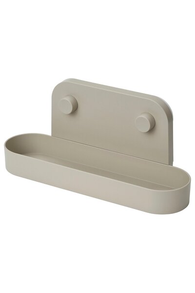Generic Wall shelf with suction cup, grey-beige, 28 cm