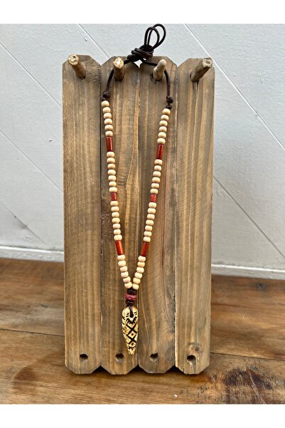 Bohoyasam El Yapımı Seramik Kolye – Ayarlanabilir Etnik Fildişi Formunda Tasa...