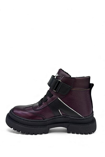 Tekiner Burgundy Genuine Leather Orthopedic Boots