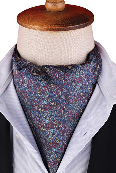 Kravatkolik Multi-Colored Shawl Pattern Men's Scarf Ascot K671