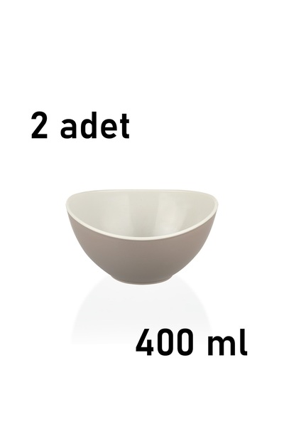 Mons 2 Adet Kase Qlux İdeas Bpa İçermez Çift Renkli Kase Sofra Salata Cips Ku...