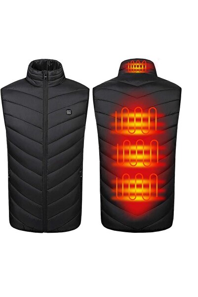 Flippy Heated Smart Vest, Unisex, USB, 2 Heating Zones, Black, XL (58-65 kg)