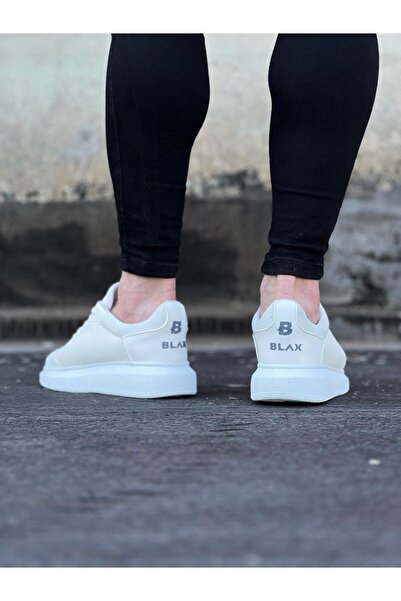 Mhoda Shoes Rlx019 Men's Casual Lace-Up Knitwear Skin Sports Sneaker Shoes Tcbt - White